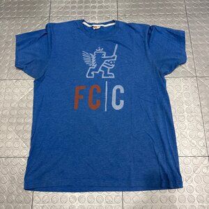 Homage FC Cincinnati Soccer Club Vintage T Shirt Cotton Poly Large Blue L